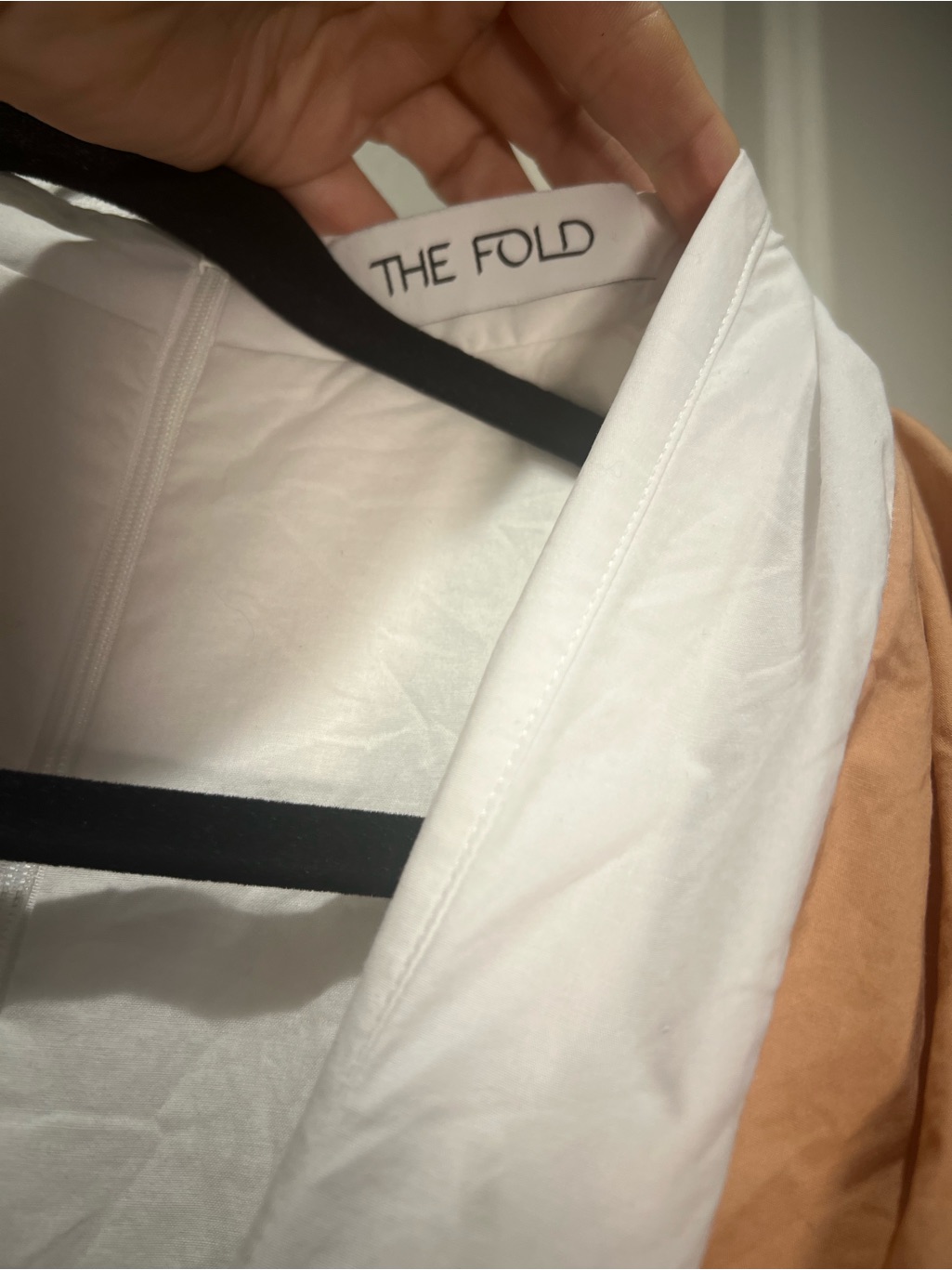 The Fold London Black White Tan Colorblock Midi Dress Us 4 — image 4 of 6